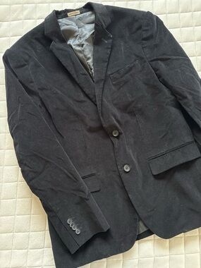 Banana Republic Men’s Black Velvet Blazer/Sports Coat - 42 Tailored Fit